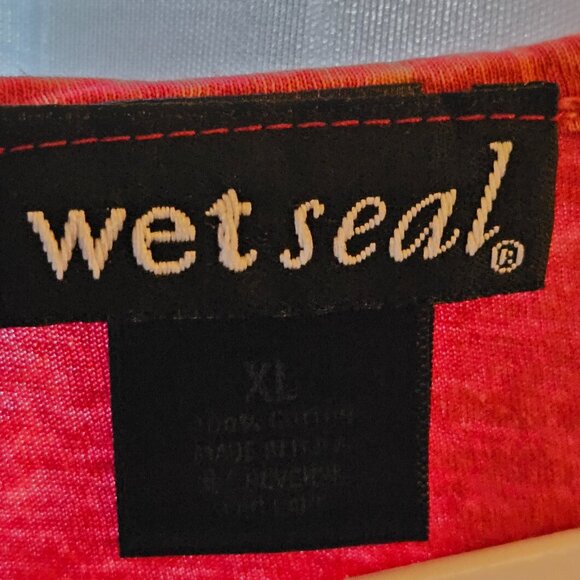 WET SEAL Women's Taffy Red Knit Tie-dye 70's Style Tank - XL - Picture 5 of 7